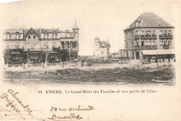 BELGIQUE - Knocke - Le Grand Hôtel Des Familles Et Une Partie De Villas Carte Postale Ancienne - Knokke