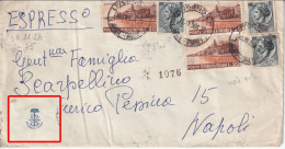 30/11/1956 - Espresso Da Accademia Navale Livorno A Napoli - Affrancata 3 X 20L Propaganda Turistica + 3 X 5L Siracusana - Poste Exprèsse/pneumatique