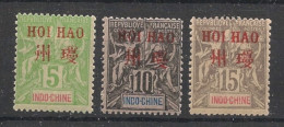 HOI-HAO - 1901 - N°YT. 4 à 6 - Type Groupe 5c Vert à 15c Gris - Neuf Luxe ** / MNH / Postfrisch - Ungebraucht