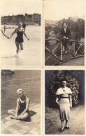 4x Photo Carte Postale Une Jolie Jeune Femme Maillot De Bain - Pin-Ups