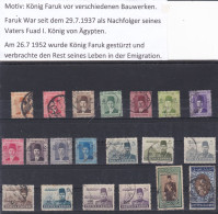 ÄGYPTEN - EGYPT - EGYPTIAN - MONARCHIE - KÖNIG FARUK PORTRÄT 1937 KOMPLET USED - Used Stamps