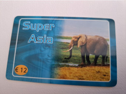 NETHERLANDS /  PREPAID / SUPER ASIA / ELEPHANT   /  € 12 ,-  USED  ** 15179** - Privadas