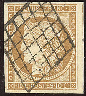 No 1a, Un Voisin, Obl Grille, Jolie Pièce. - TB - 1849-1850 Ceres