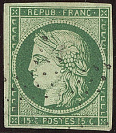 No 2c, Vert Bouteille. - TB. - R - 1849-1850 Cérès