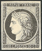 * No 3a, Noir Sur Blanc, Petit Aminci Mais TB - 1849-1850 Ceres