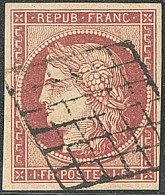 Rouge-brun. No 6A, Obl Grille. - TB. - R - 1849-1850 Cérès