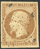No 9a, Bistre-brun, Obl étoile. - TB - 1852 Louis-Napoleon