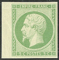 ** No 12a, Vert-jaune, Bdf, Superbe. - R - 1853-1860 Napoléon III