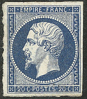 * No 14Aa, Bleu Foncé, Gomme Altérée Mais Très Frais Et TB - 1853-1860 Napoleon III