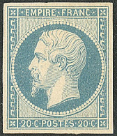 * No 14Af, Bleu Laiteux, Très Frais. - TB - 1853-1860 Napoleon III