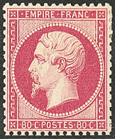 * No 24a, Rose Foncé, Belle Nuance, Jolie Pièce. - TB. - R - 1862 Napoléon III