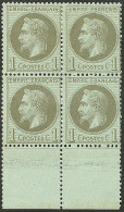 ** No 25, Bloc De Quatre Bdf (deux Ex *), Très Frais. - TB - 1863-1870 Napoléon III Lauré