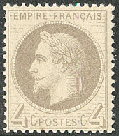 ** No 27B, Gris Type II, Très Frais. - TB - 1863-1870 Napoleone III Con Gli Allori