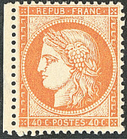 * No 38a, Jaune-orange, Petit Bdf, Quasiment **, Très Frais. - TB - 1870 Siège De Paris