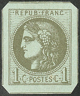 * No 39C, Olive Rep. III, Encadré De Tous Ses Voisins, Superbe - 1870 Bordeaux Printing