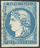 No 44A, Pos. 1, Tangent Au Filet En Haut à Droite Sinon TB - 1870 Ausgabe Bordeaux