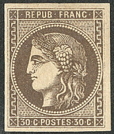 * No 47b, Brun-noir, Pos. 15, Jolie Pièce. - TB. - R - 1870 Uitgave Van Bordeaux