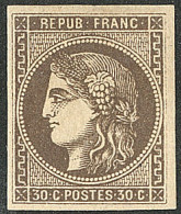 * No 47b, Brun-noir, Pos. 15, Jolie Pièce. - TB. - R - 1870 Emission De Bordeaux