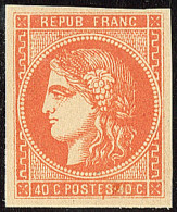 * No 48a, Orange Vif, Très Frais. - TB - 1870 Bordeaux Printing