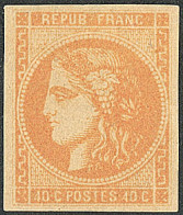 * No 48h, Jaune-orange, Pelurage En Marge Et Légèrement Décoloré Mais TB D'aspect - 1870 Emission De Bordeaux