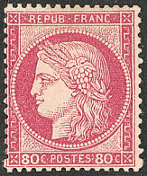 * No 57a, Carmin-rose, Très Frais. - TB - 1871-1875 Ceres