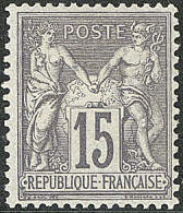 * No 77d, Gris Foncé, Froissure De Gomme Mais Très Frais Et Centré. - TB - 1876-1878 Sage (Type I)