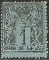 Bleu De Prusse. No 84, Défauts Mais TB D'aspect. - R - 1876-1878 Sage (Type I)