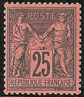 * No 91, Noir Sur Rouge, Très Frais. - TB. - R - 1876-1878 Sage (Type I)