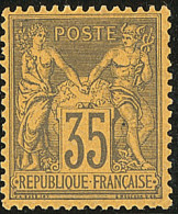 ** No 93, Violet Noir, Très Frais Et Centré. - TB. - R - 1876-1878 Sage (Type I)