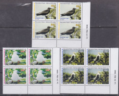 Polynésie N° 510 / 12 XX Oiseaux Marins De Polynésie, 3 Vals En Bloc De 4 Coin Daté Du 24 Mai 1996 Sans  Charnière, TB - Neufs