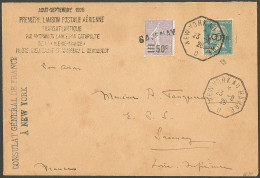 Lettre Ile De France. No 4 Obl 23.8.28 + Poste 223 Obl Griffe "SAVENAY", Sur Enveloppe Avec Griffe Spéciale, Pour Savena - Andere & Zonder Classificatie