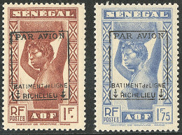 ** Richelieu. Sur Sénégal. Nos 6, 7. - TB - Poste Aérienne Militaire