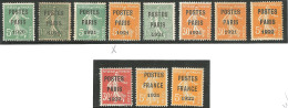 Postes Paris. Nos 24 à 29(2), 30, 32, 33*, 36*. - TB Ou B - 1893-1947