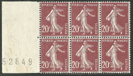 * N°à Gauche. No 13, Bloc De Six N°139c Bdf, Adhérences Au Verso Sinon TB (cote SM) - Coil Stamps