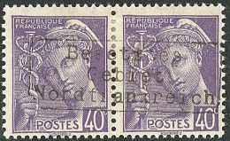 * Coudekerque. No 5, Paire Avec Cachet De Contrôle Au Verso. - TB - War Stamps