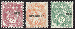 ** Specimen. Nos 63 à 65. - TB - Cours D'Instruction