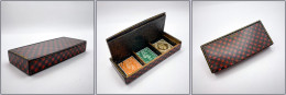 Boîte Mauchline Rectangulaire Marquée "Rob Roy", 3 Comp., 80x35x10mm. - TB - Stamp Boxes