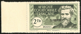 (*) France-Libre. Non émis. Surcharge "LIBRE" Sur N°57 (Maury 122B), Bdf (pos. 11). - TB. - R (tirage 25) (cote Maury) - Other & Unclassified