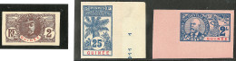 (*) GUINEE. Palmiers, Non Dentelés. Nos 34a, 39a Bdf, 46a Cdf. - TB - Other & Unclassified