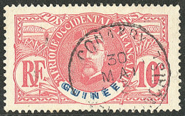 GUINEE. Double Légende "GUINEE". No 37b, Obl 30.5.13, Pli Mais TB D'aspect. - R - Autres & Non Classés