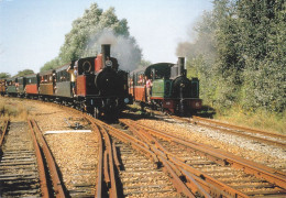 CPSM 80 @ NOYELLES SUR MER - Le Chemin De Fer De La Somme - Locomotive Vapeur 130 T Corpet Louvet Et Une 030 T Pinguely - Noyelles-sur-Mer