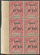 ** Grand "0" à "1904". No 56b (case 21), Tenant à Normaux Dans Un Bloc De Six Bdf, Un Ex Rousseur Au Verso. - TB - Sonstige & Ohne Zuordnung