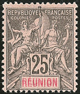 * Double Légende "REUNION". No 39a, Très Frais. - TB - Altri & Non Classificati