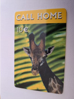 NETHERLANDS /  PREPAID / CALL HOME  /  GIRAFFE /  € 10,-  USED  ** 15189** - Privées