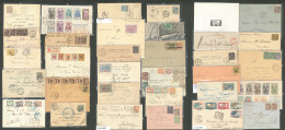 Lettre 1878-1945, 31 Enveloppes Ou CP, Affts, Obl, Cachets Et Destinations Divers. - TB - Sammlungen