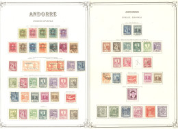 * ANDORRE ESPAGNOL. Collection. 1928-1982 (Poste, PA), Complète Sauf 37 Et 40A. - TB - Autres & Non Classés