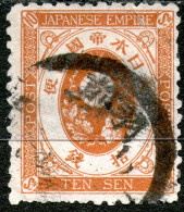 Japan,1888, 10 S4n Emperor Mutsuhito ,used As Scan - Ongebruikt