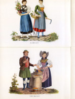Suisse - Lot De 15 Cartes , Folklore, Costumes - Aargau, Thurgau, Geneve, Valais, Fribourg, Solothurn, Basel, Ticino - Colecciones Y Lotes