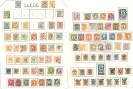 SUEDE. Collection. 1855-1960 (Poste, PA, Franchise, Taxe), Valeurs Moyennes Et Séries Complètes, Ex Obl Ou *. - TB - Andere & Zonder Classificatie