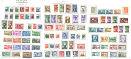 * TRIESTE. Collection. 1947-1952 (Poste, PA, Taxe), Complète (Zones A Et B), Ex * Ou Obl. - TB - Mint/hinged